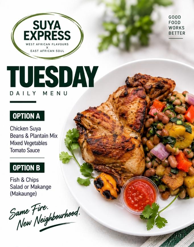Tuesday Daily Menu